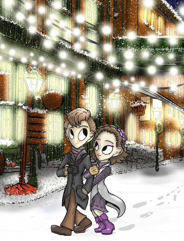 Illustration - Distillery District Winter