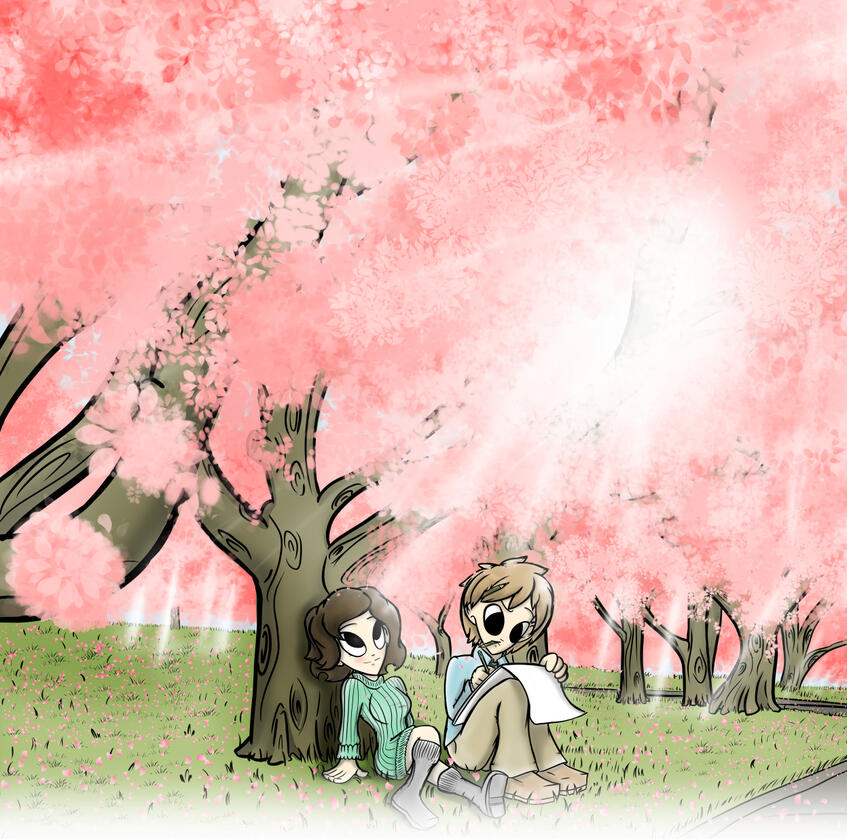Illustration - Cherry Blossoms in Spring